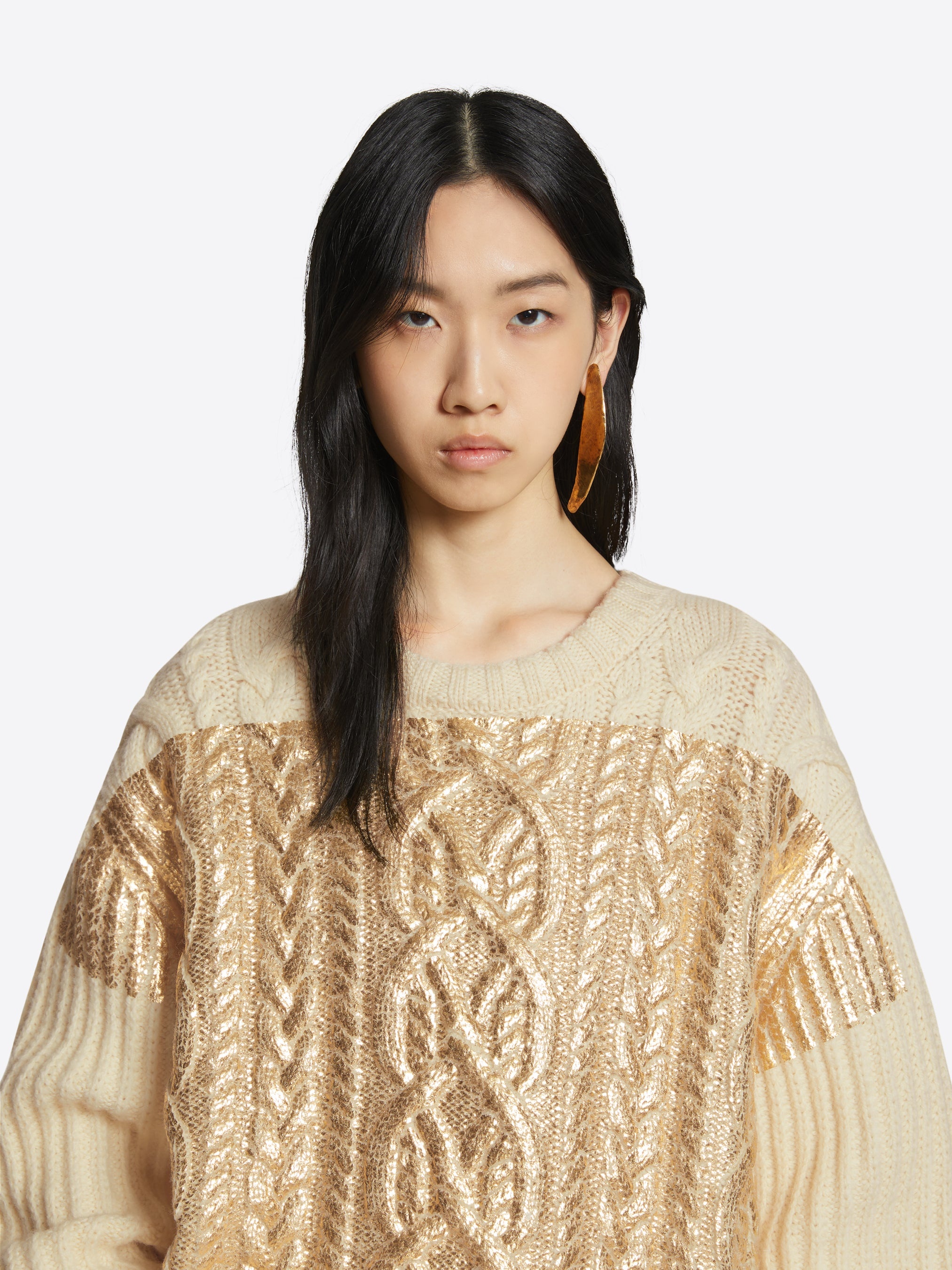 Dries Van Noten Yellow V-Neck Sweater