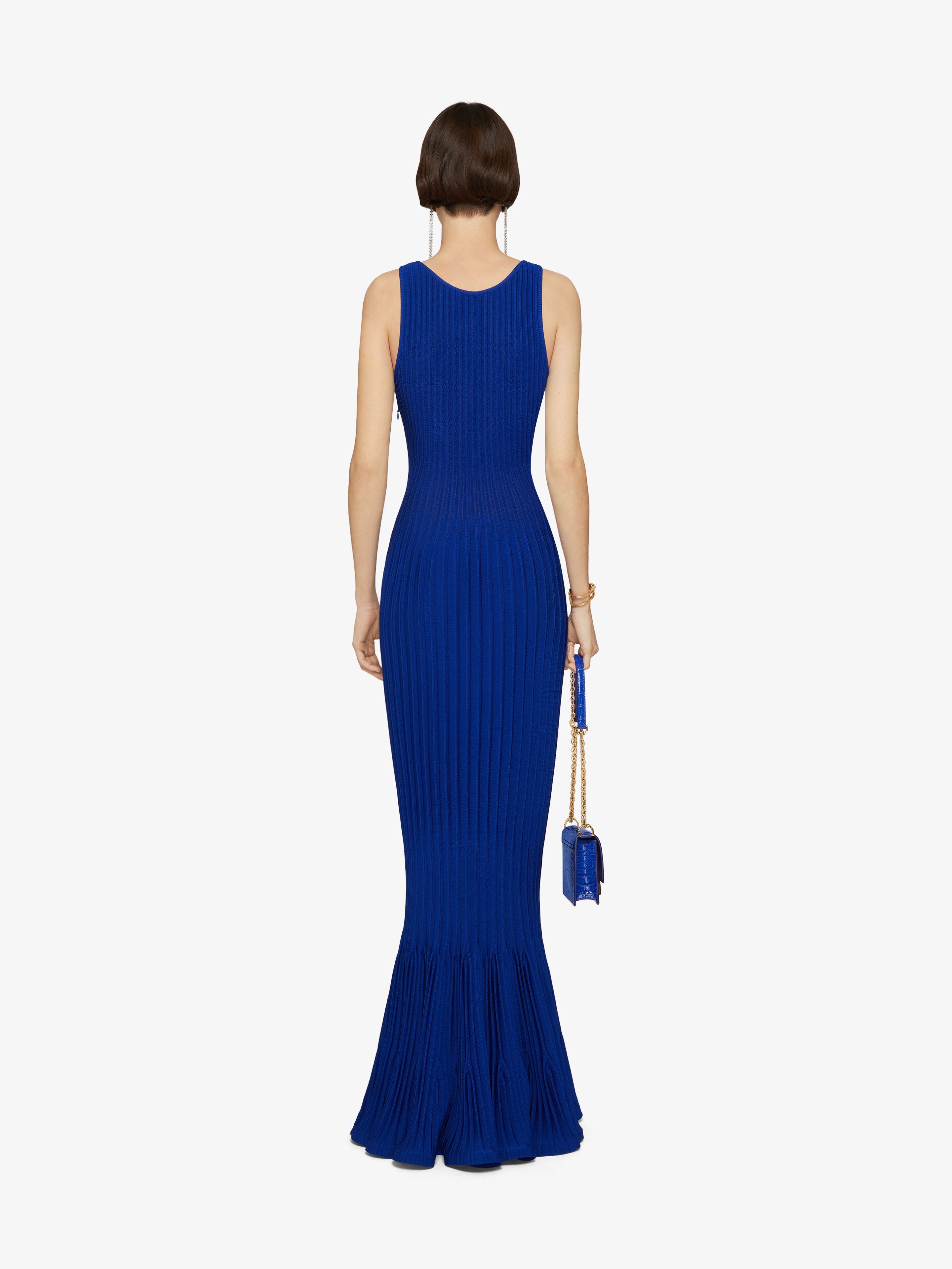 DRESS IN VISCOSE KNIT WITH FLOUNCE - 4
