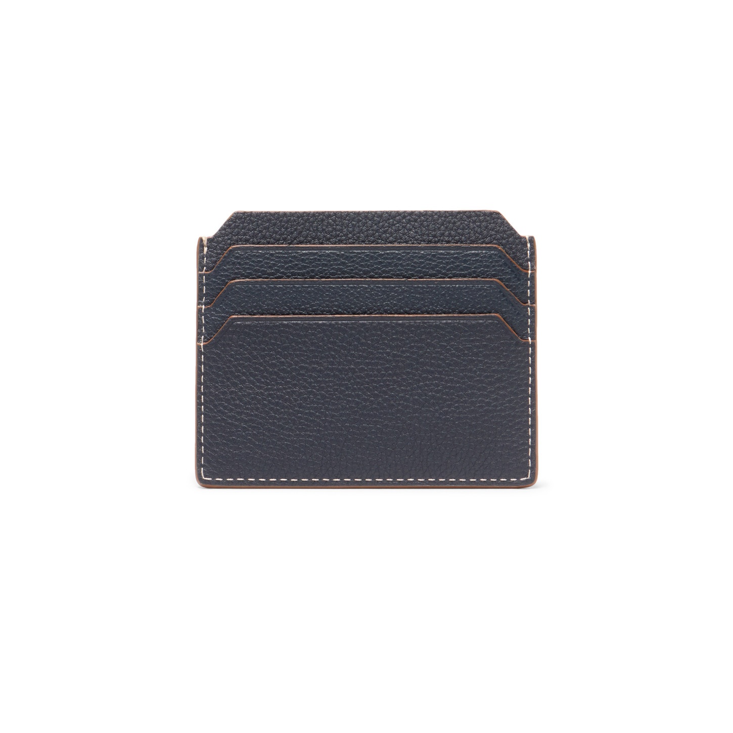 Blue tumbled leather credit card holder - 3