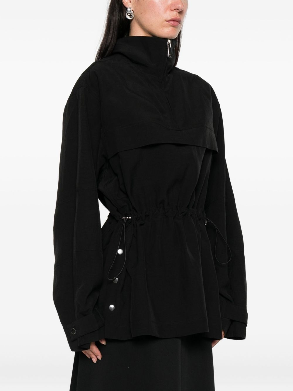 drawstring-waist sweatshirt - 3