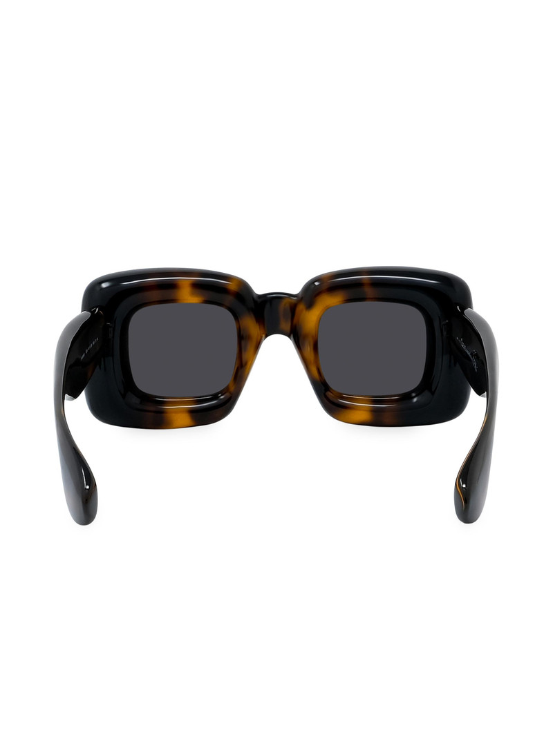 Men's Square 55MM Acetate Sunglasses - Dark Havana Smoke 5