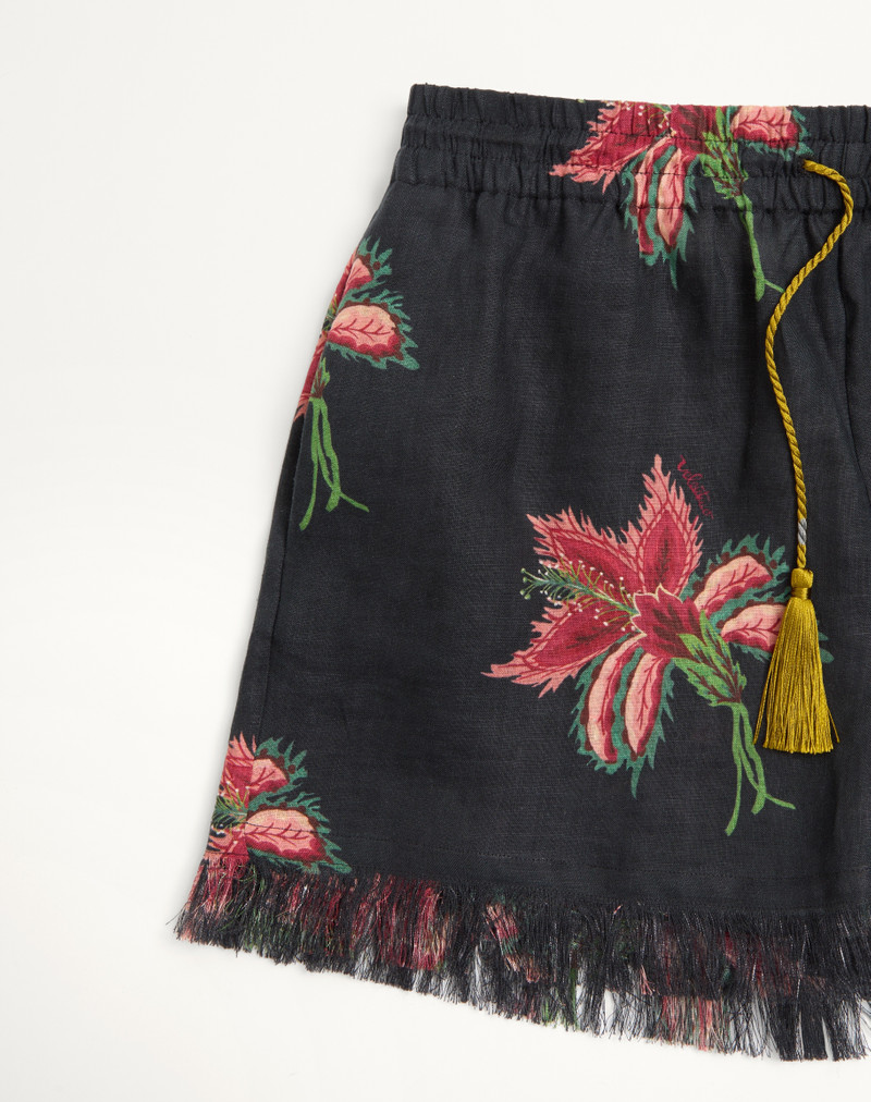 PAPIER FLORAL LINEN SHORTS 3