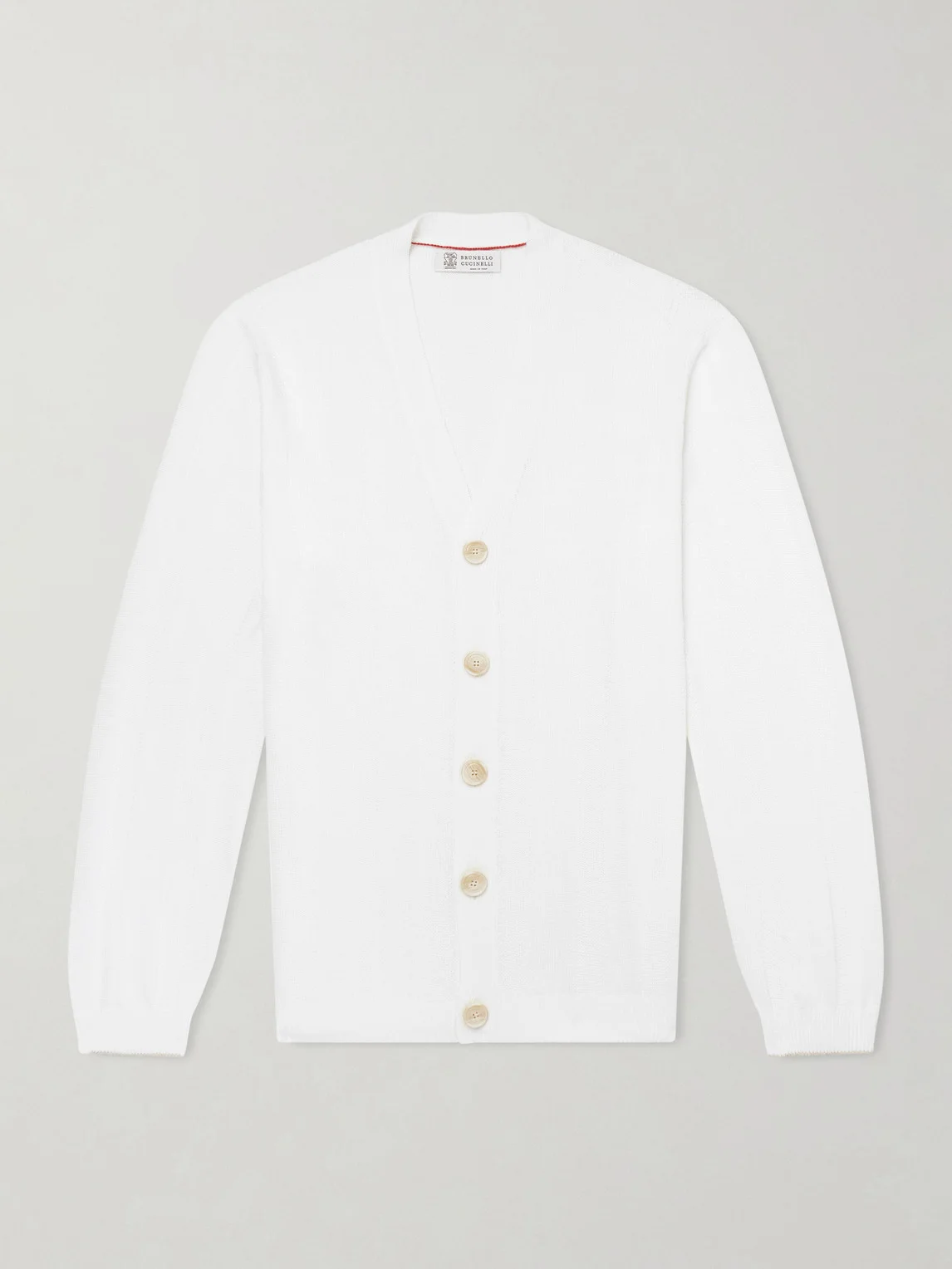 Knitted Linen and Cotton-Blend Cardigan - 1