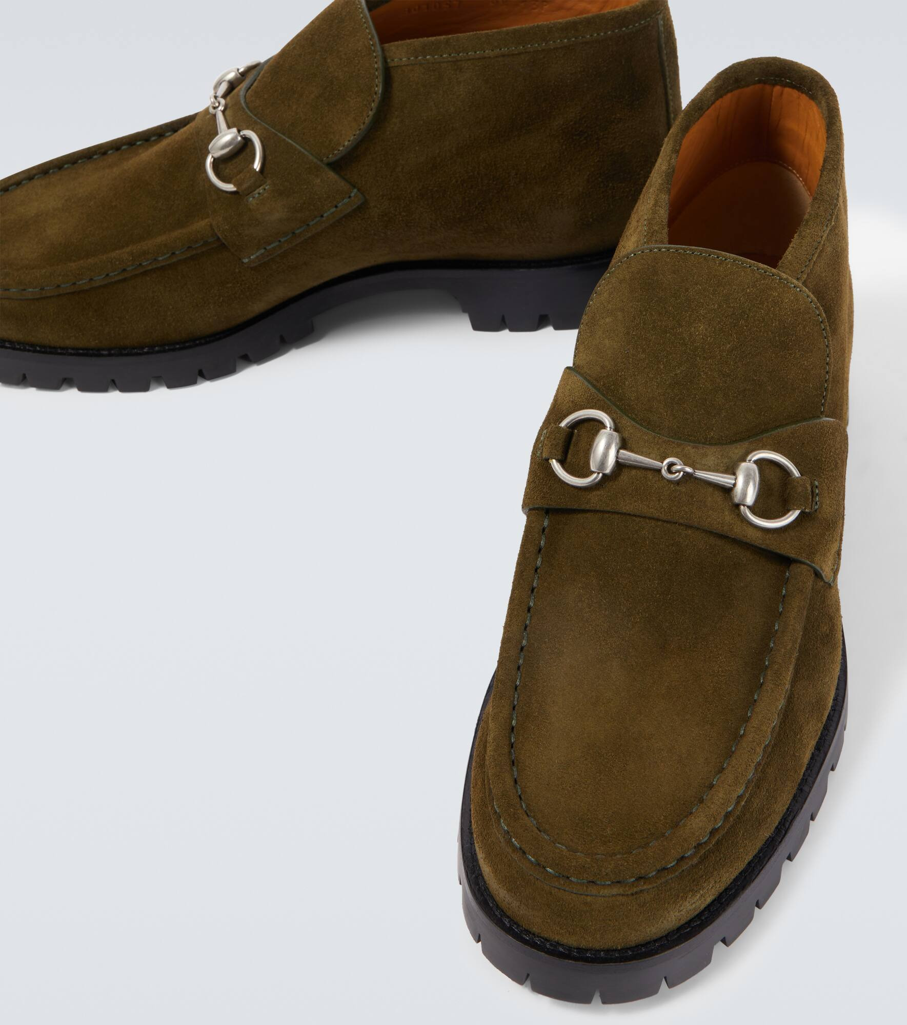 Horsebit suede ankle boots - 3