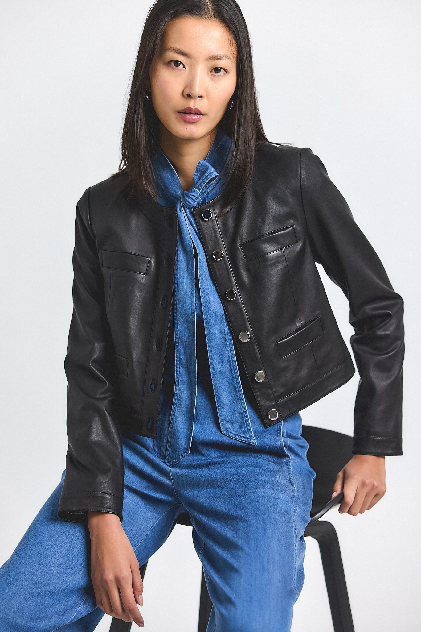 PENNY STRETCH LEATHER JACKET - 3
