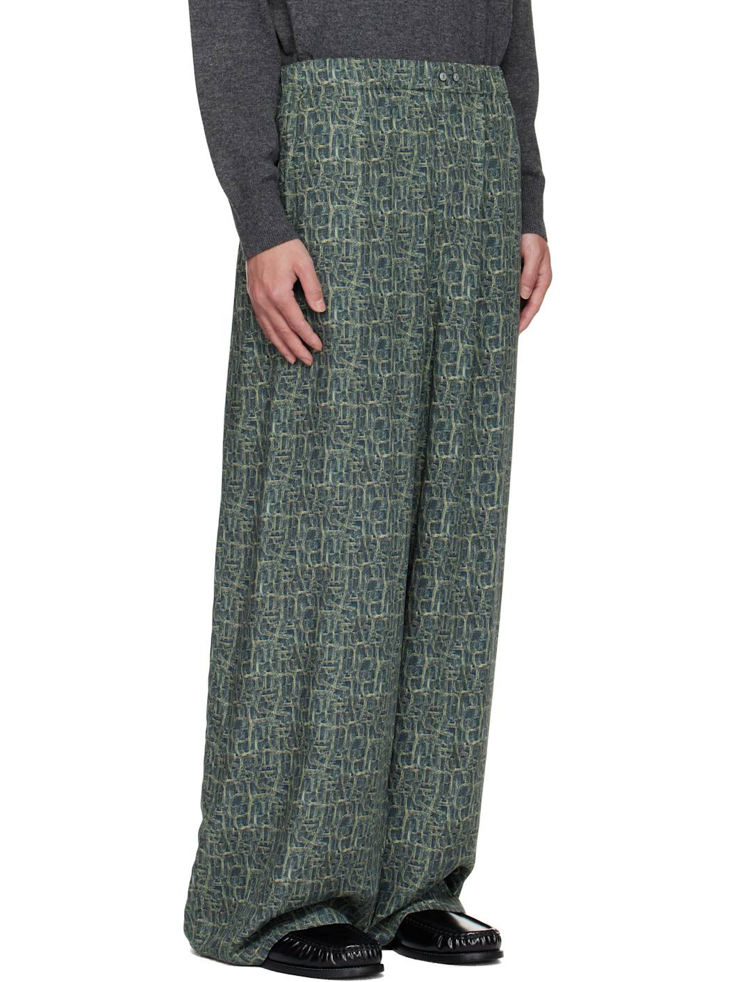 Blue Monogram Trousers - 2