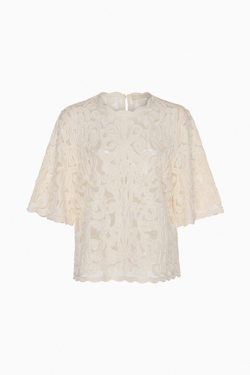 Tasia Applique Short Sleeve Top 1