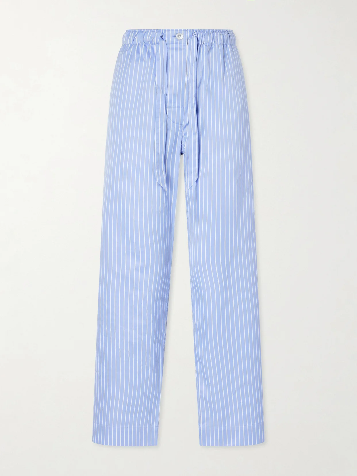 Striped Cotton-poplin Pajama Pants - 1