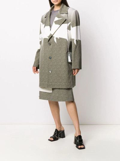 Maison Margiela graphic-print herringbone coat outlook