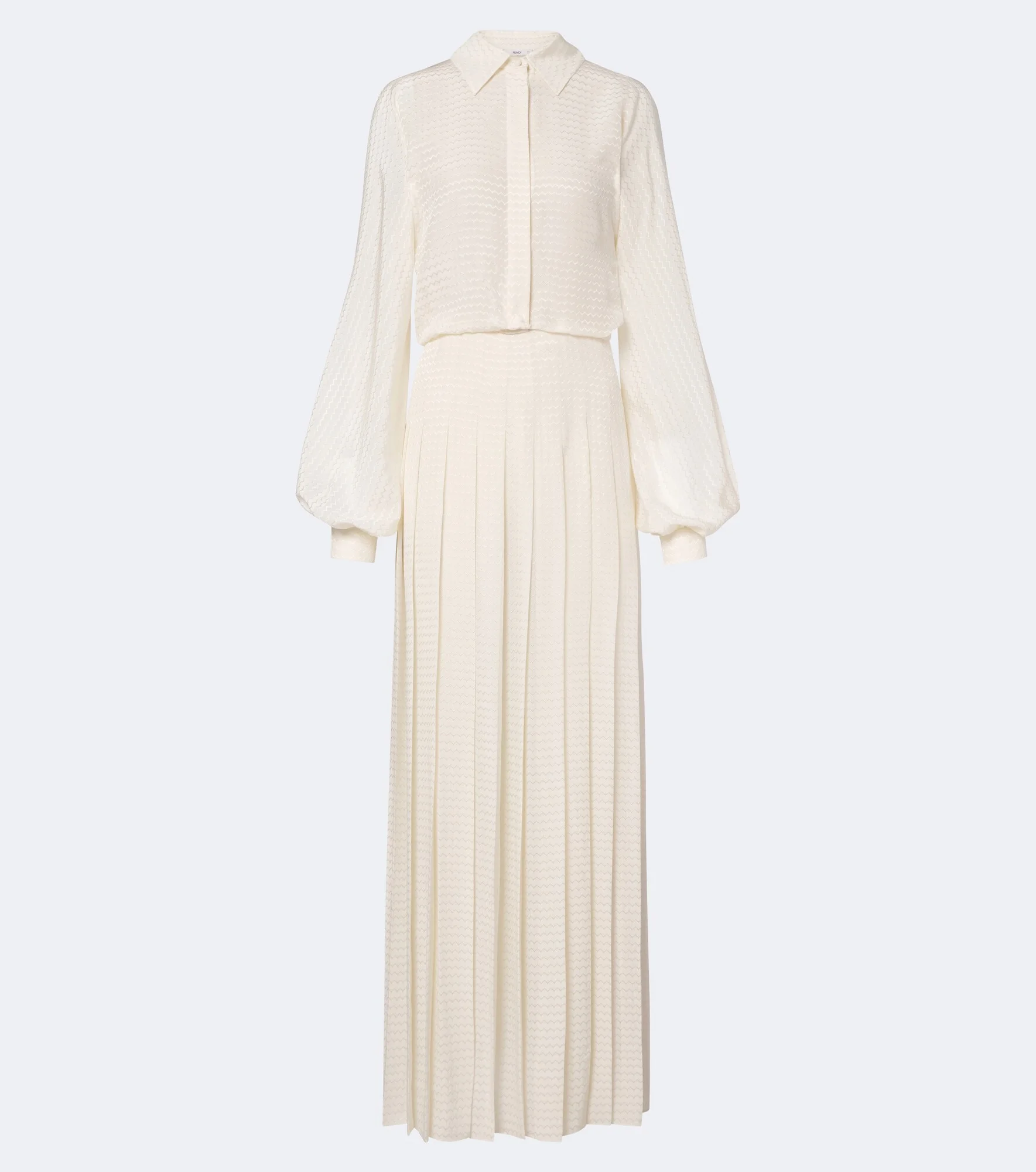 Plissé silk crêpe maxi dress - 1