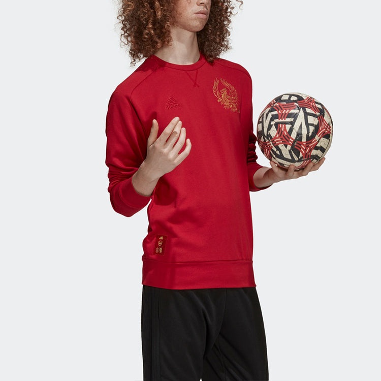 adidas Arsenal Soccer/Football Casual Sports Round Neck Pullover Red GH0030 - 6