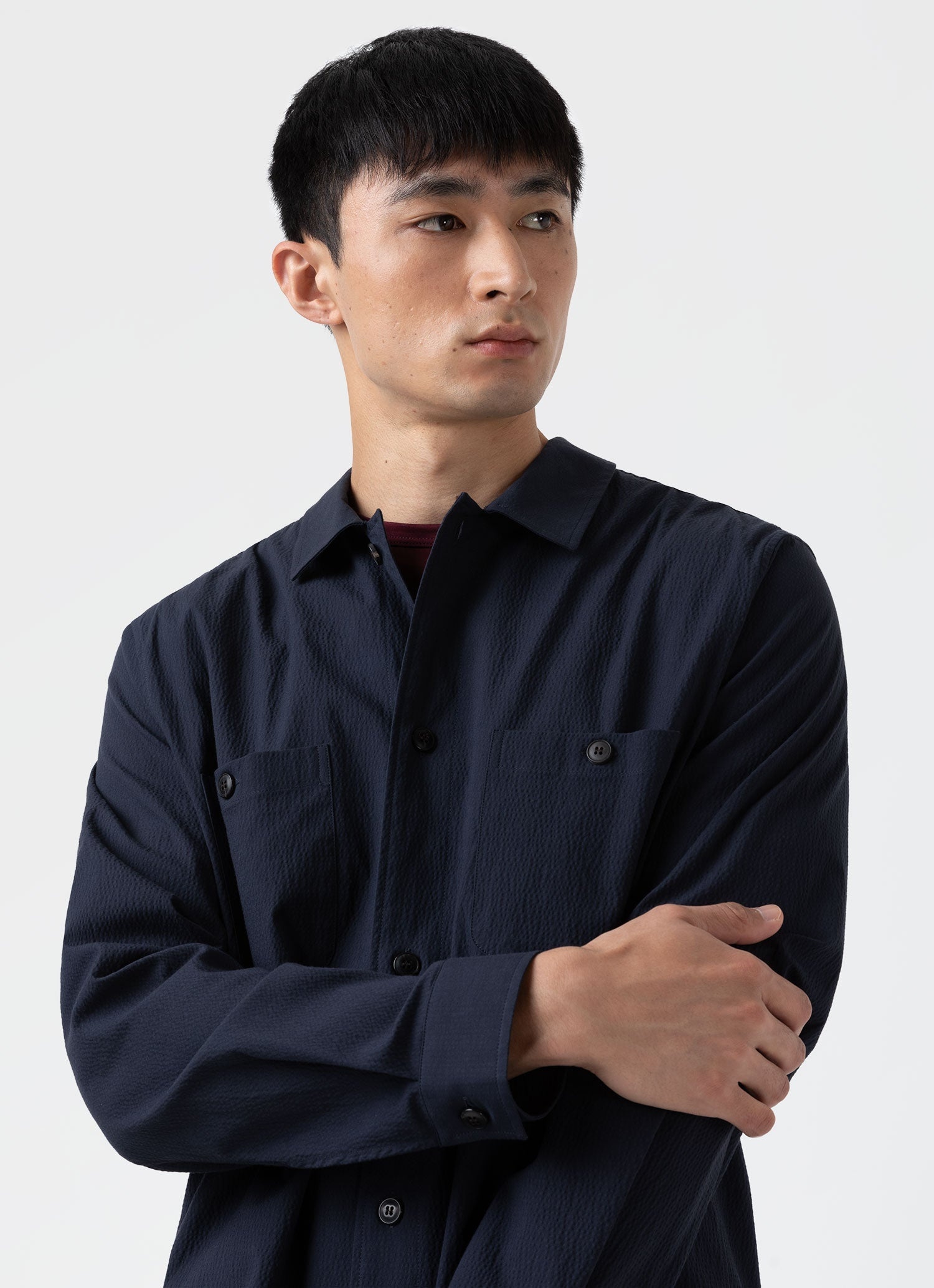 Seersucker Overshirt - 5