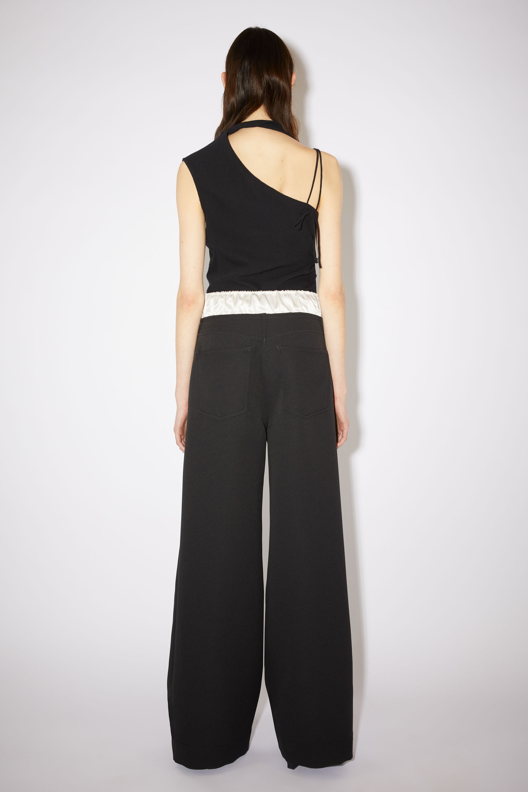 Acne Studios Satin contrast trousers - Black | REVERSIBLE