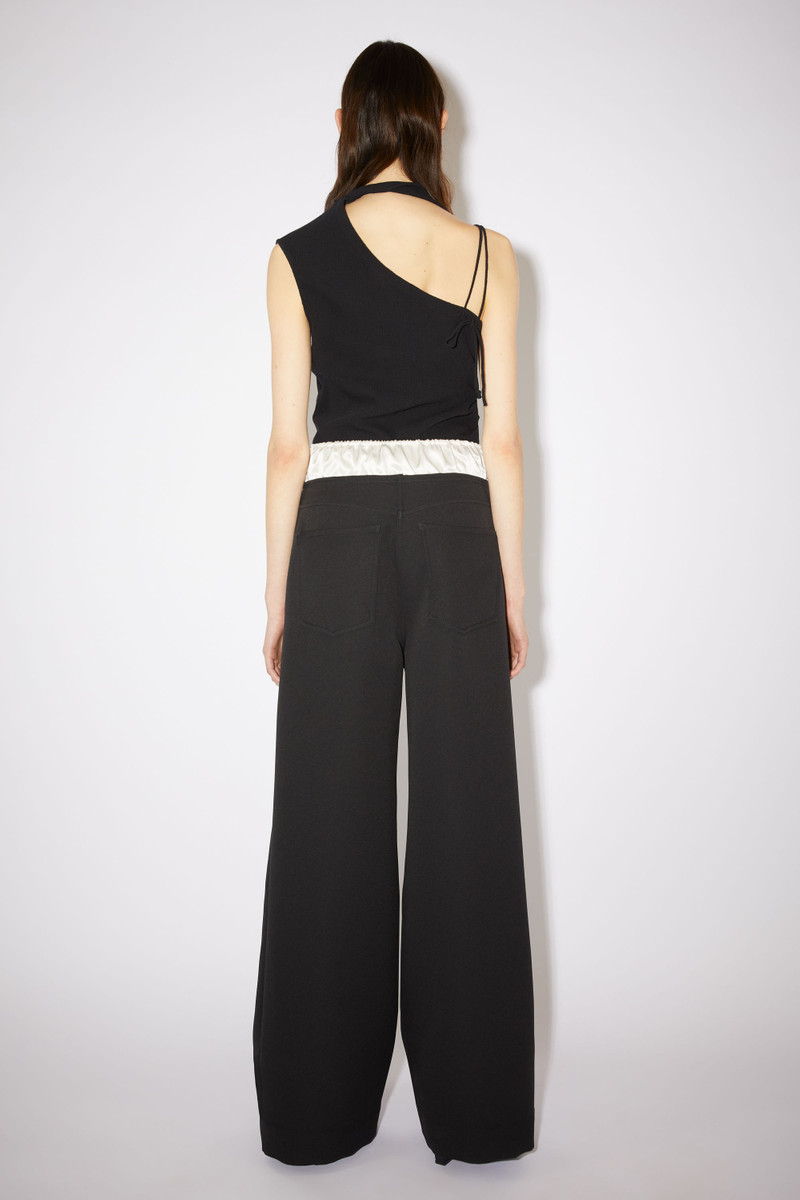 パンツ Acne Studios Satin Contrast Trousers Acne Studios Satin contrast trousers - Black | REVERSIBLE