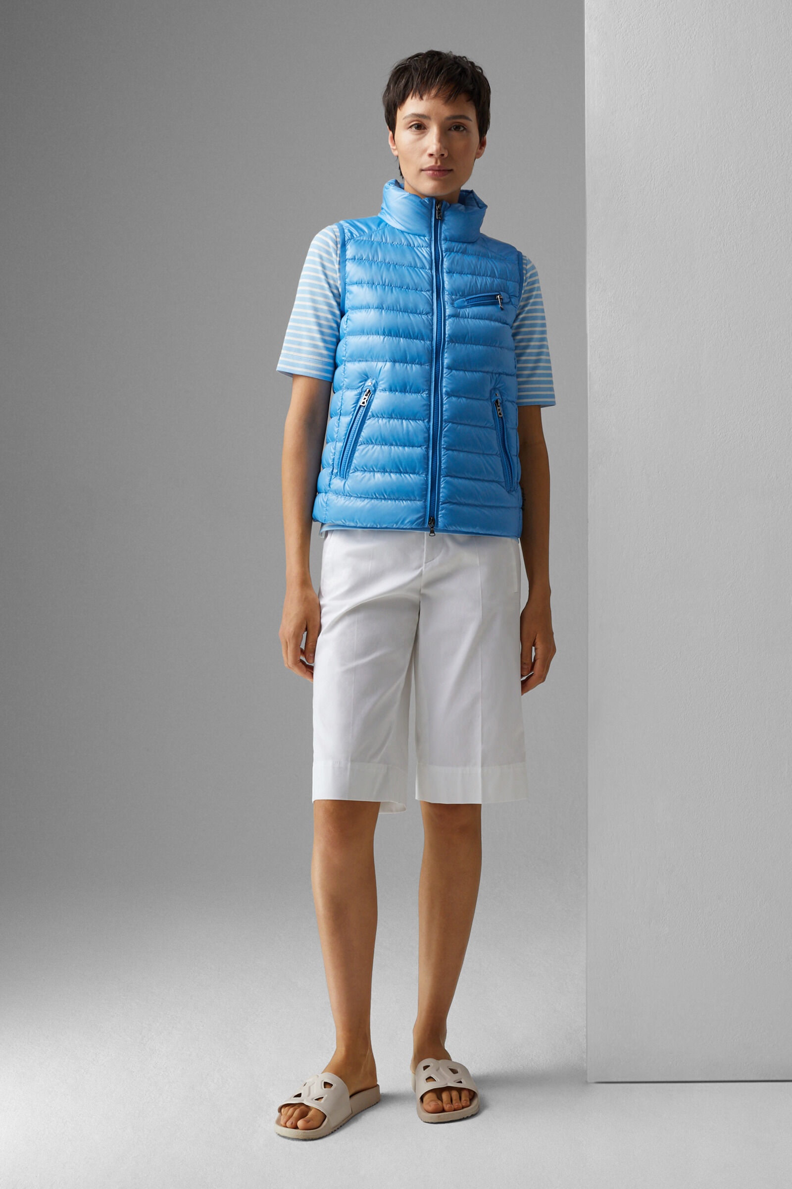 Florisa lightweight down vest in Blue - 4