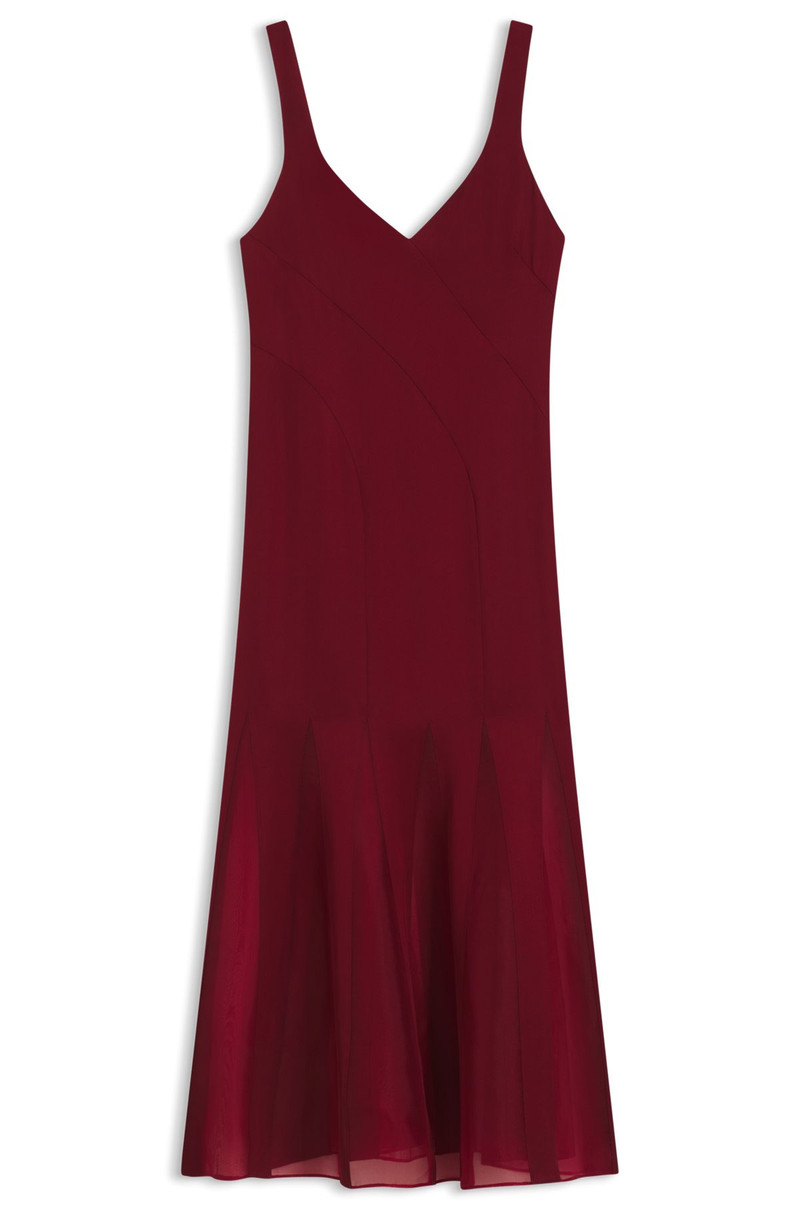SATIN SLIP DRESS WITH SILK-ORGANZA INSERTS 1