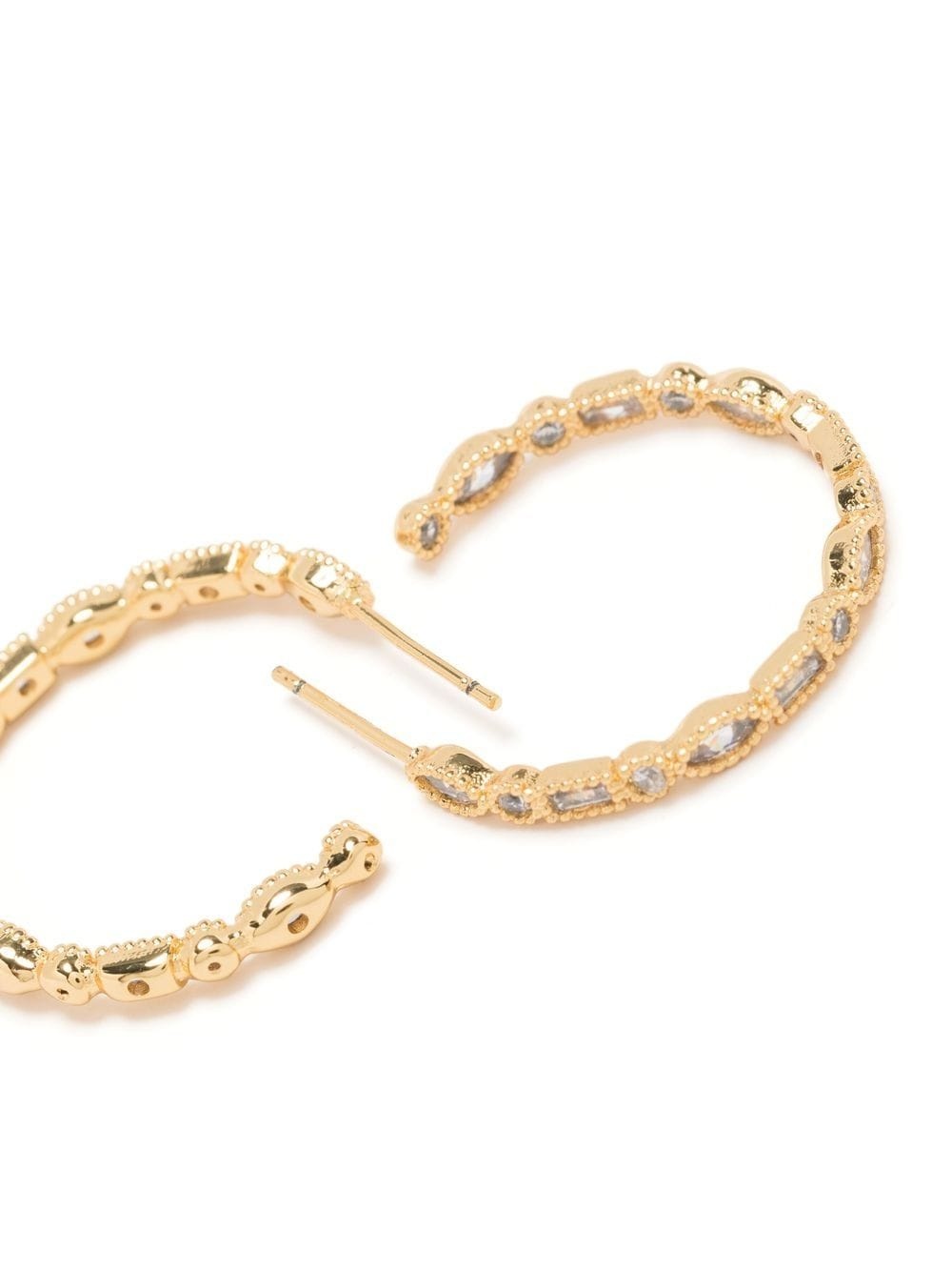 DiamantÃ©-embellished hoop earrings - 2