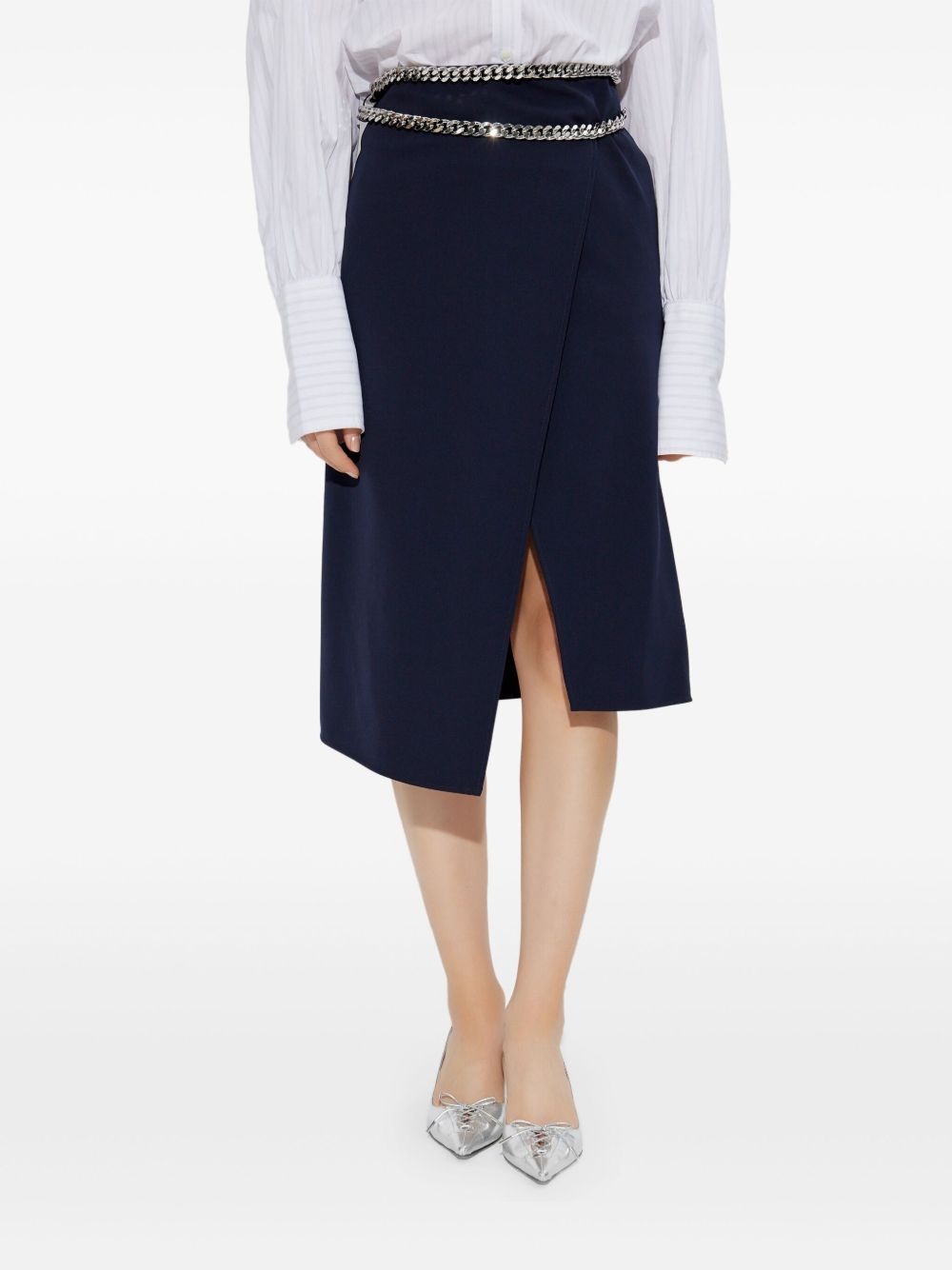 chain-embellished skirt - 2