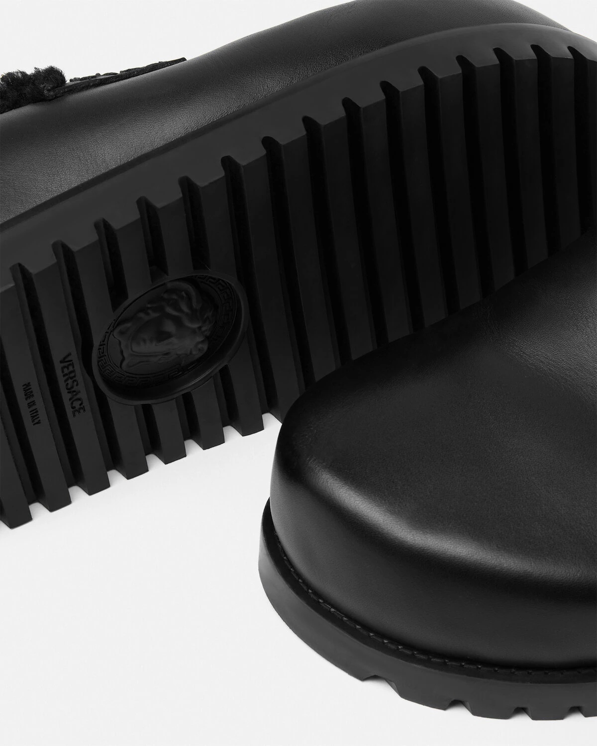 Shearling Medusa Mules - 5