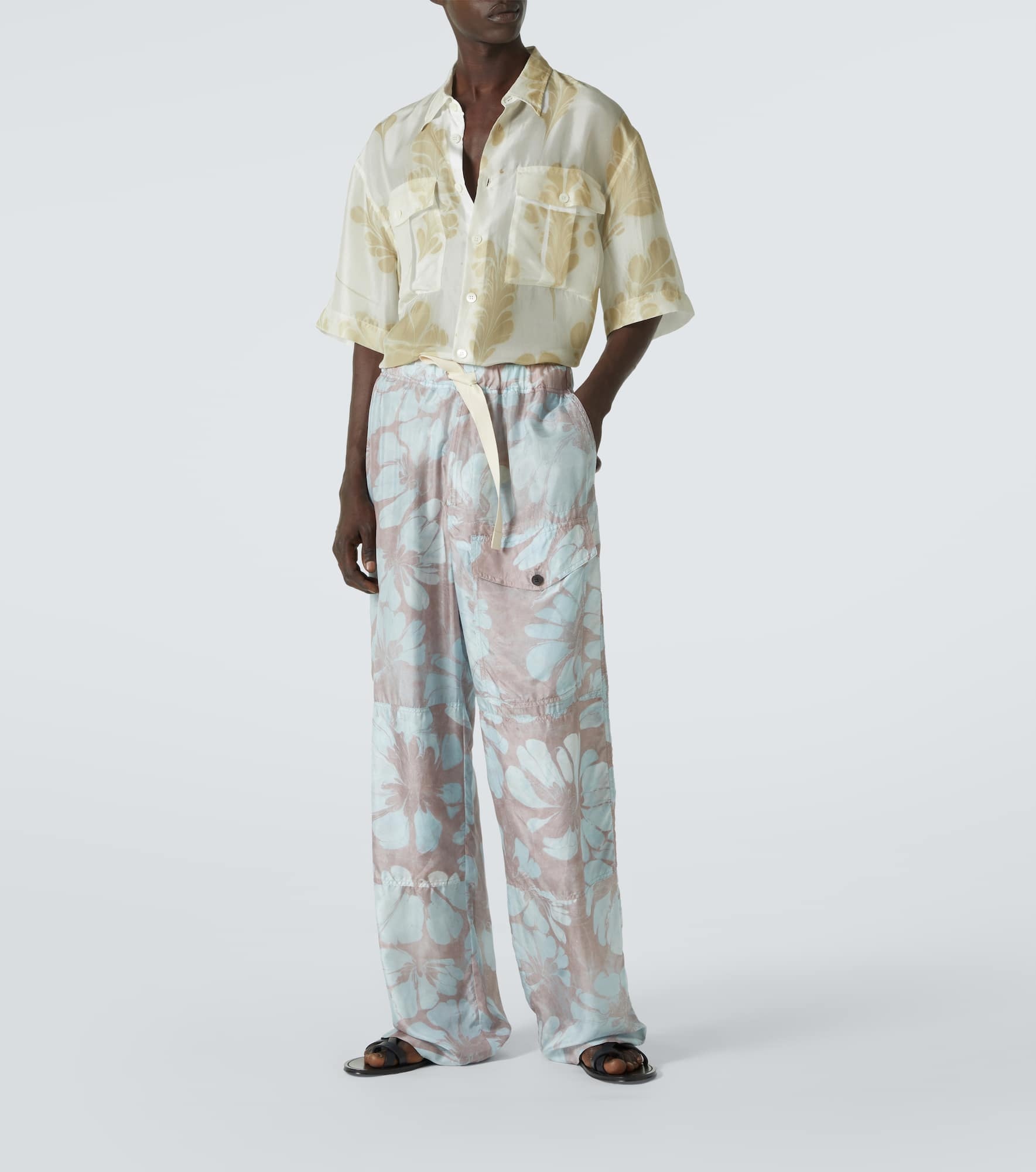 Printed silk bowling shirt - 2