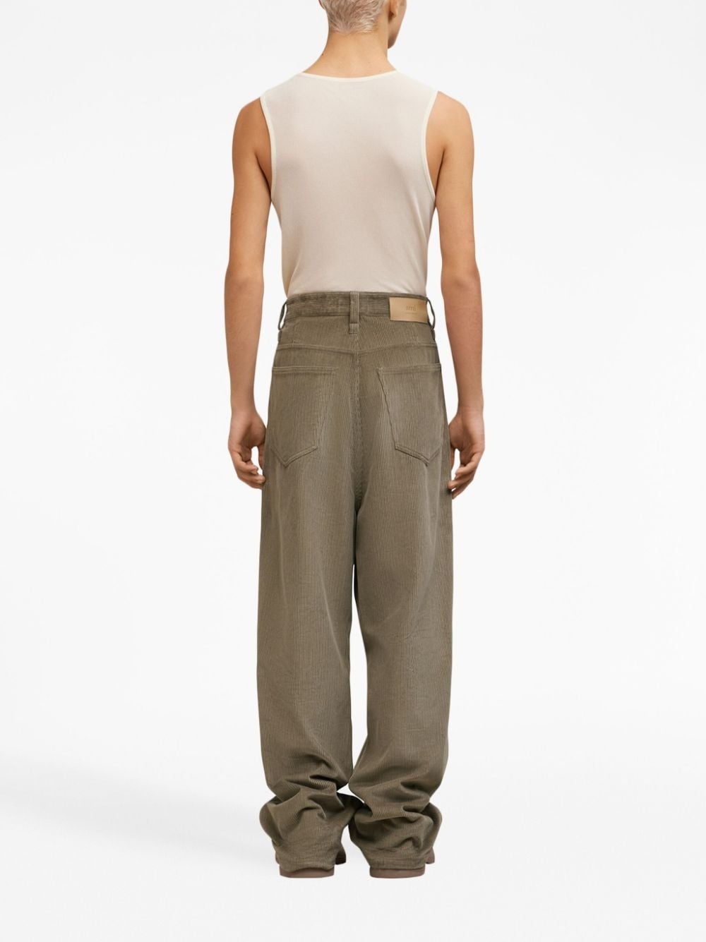 corduroy straight trousers - 4