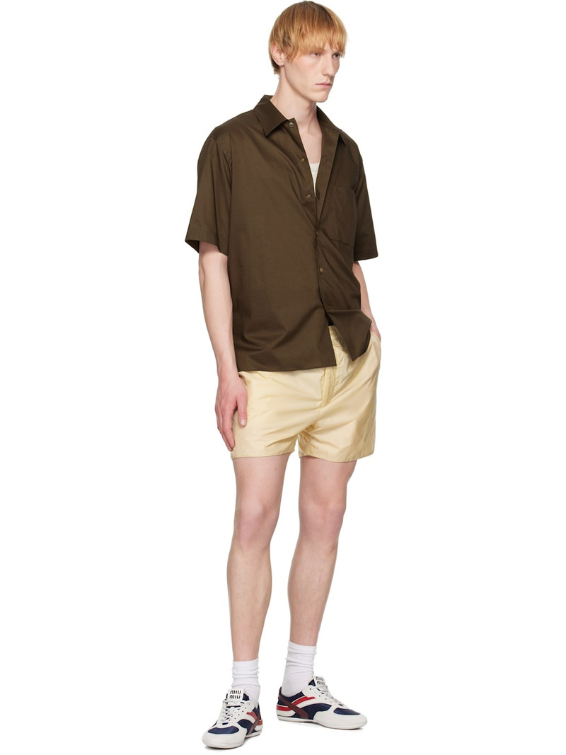 AURALEE Yellow Light Sheer Nylon Shorts outlook