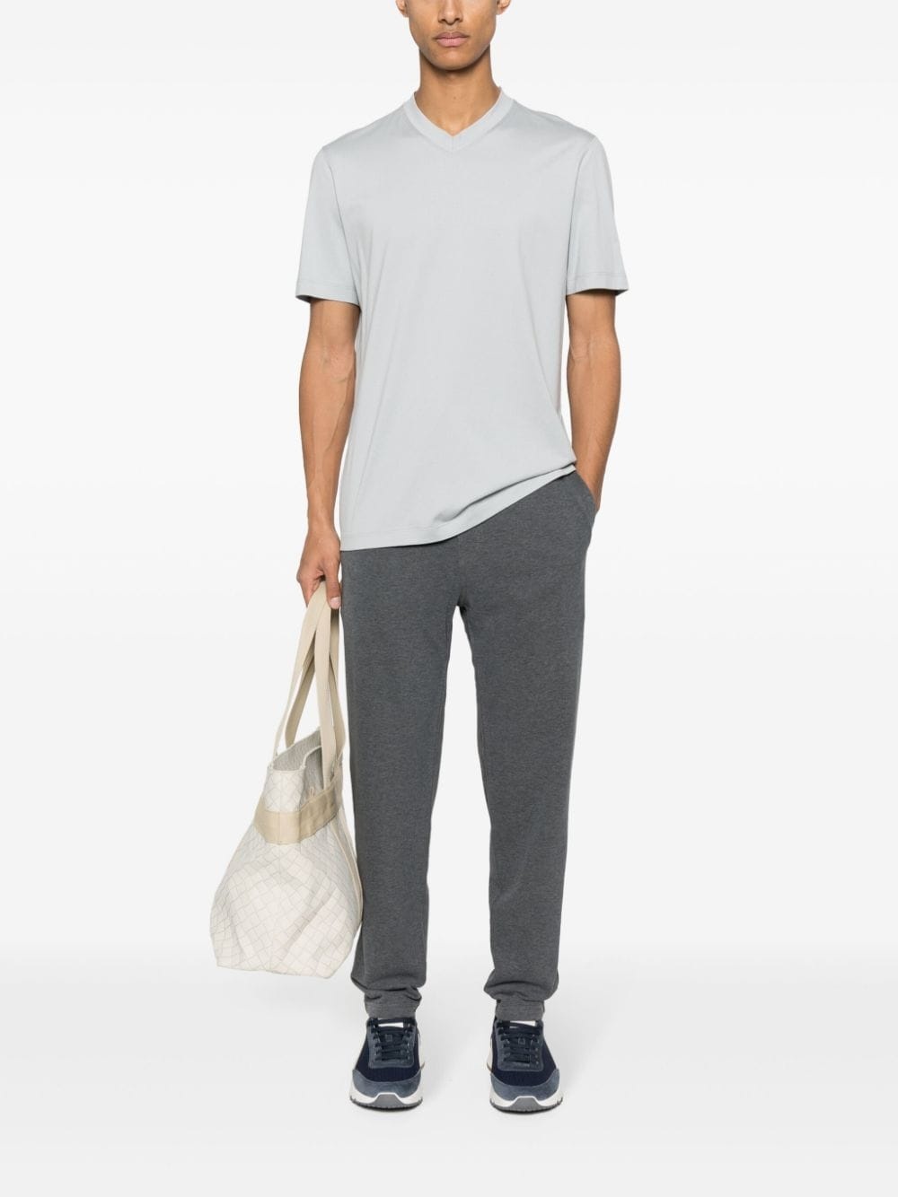 mÃ©lange jersey trousers - 4