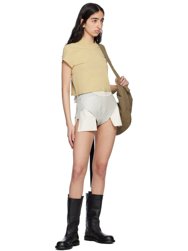 Rick Owens DRKSHDW Beige Hollywood Cropped Small Level T-shirt outlook