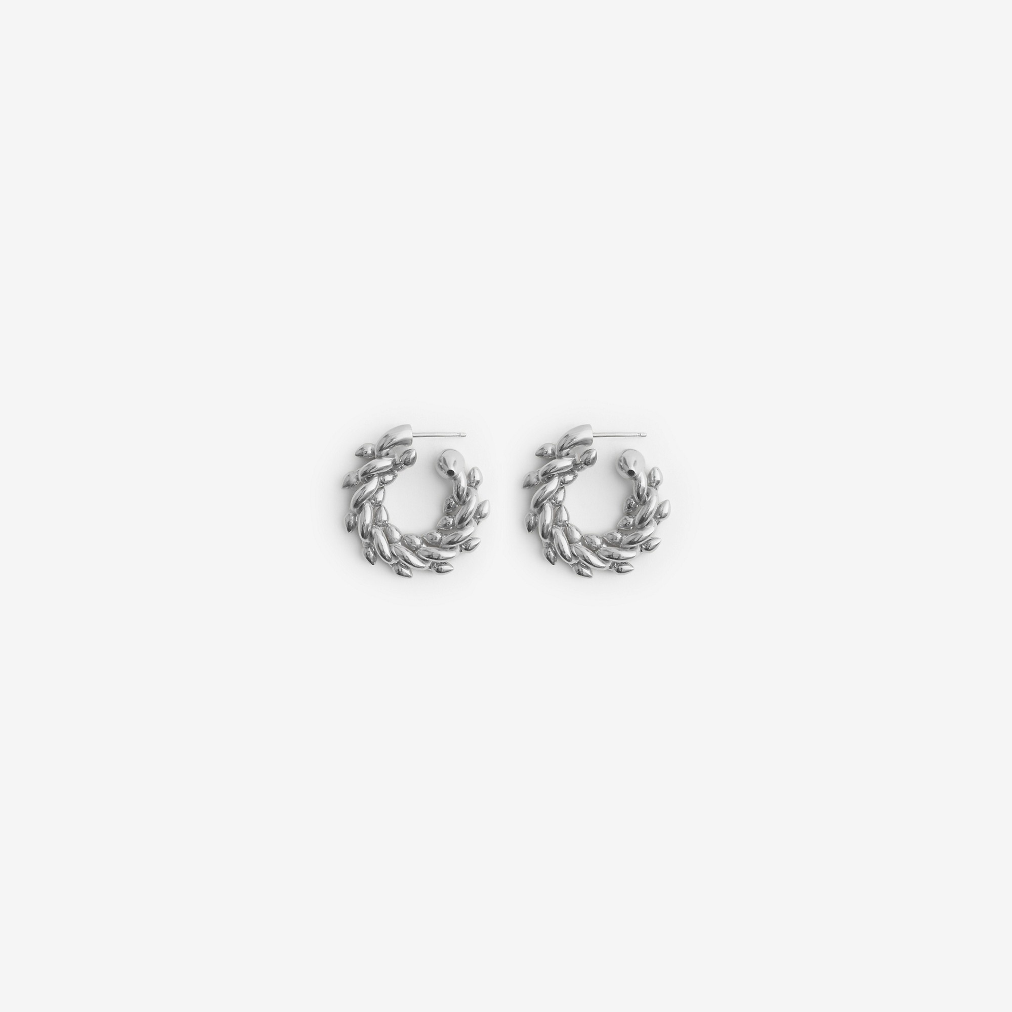 Silver Spear Chain Earrings - 1