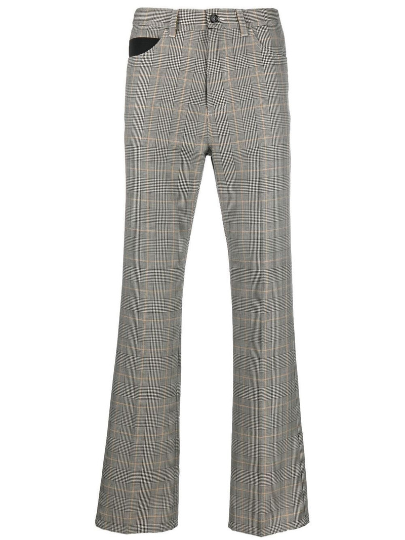 Prince of Wales straight leg trousers 1