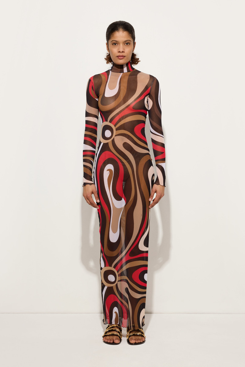 PUCCI MARMO PRINT TULLE DRESS outlook