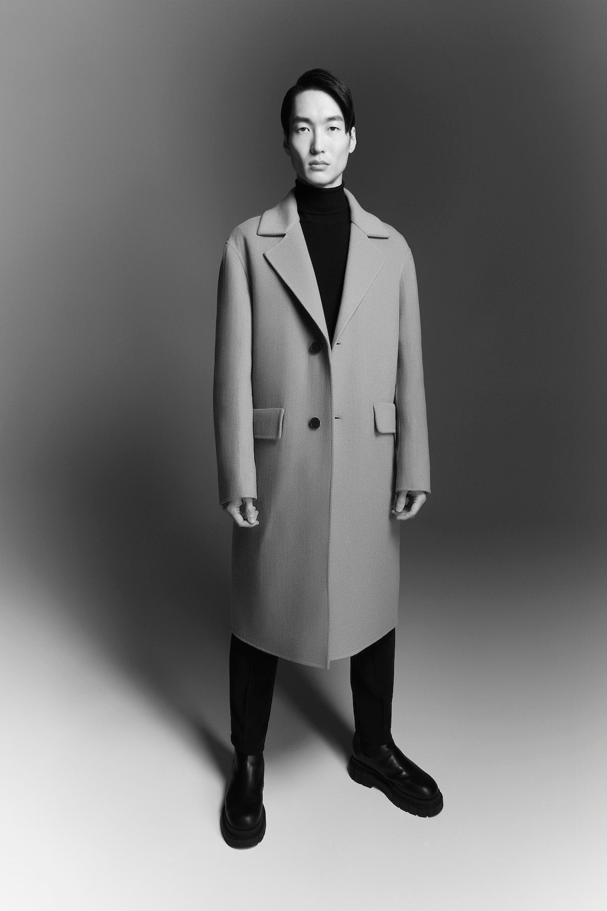 BENJAMIN Double-face wool coat with notched lapel - 2