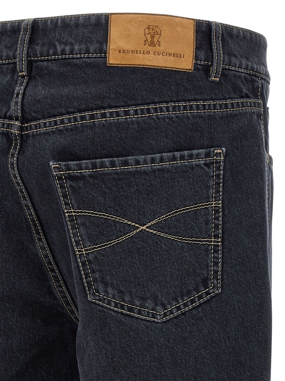logo-patch straight-leg jeans - 3