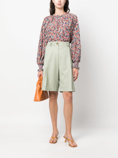 La DoubleJ Eve floral-print silk blouse outlook