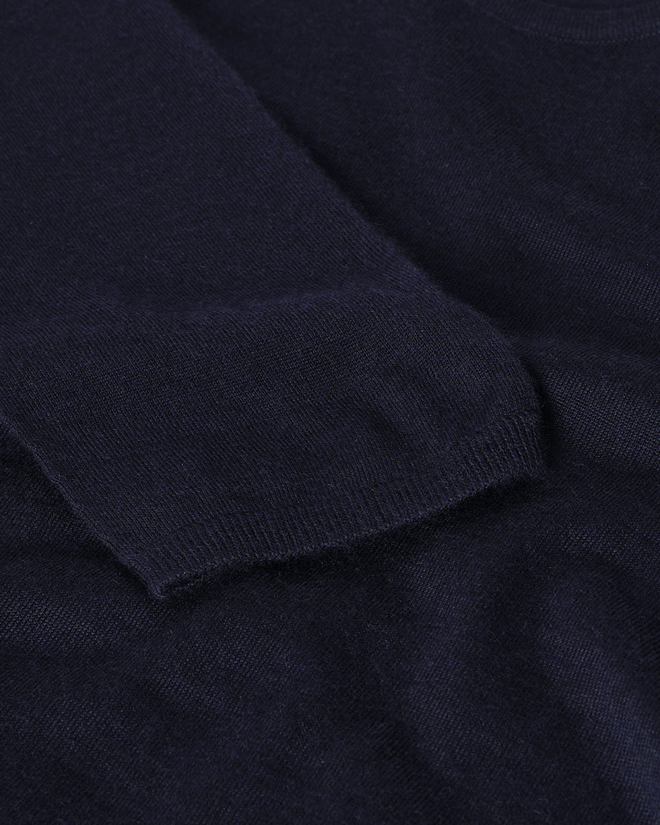 Superfine Cashmere Navy Jumper - 6