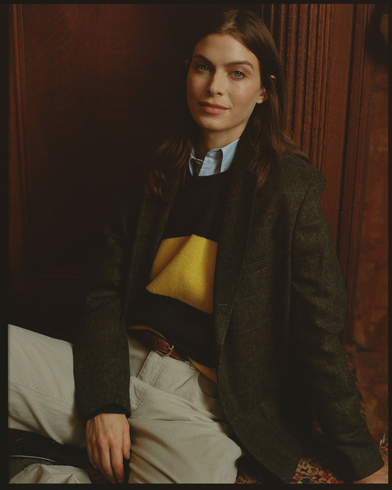 J. PRESS OLIVE & BLUE DONEGAL TWEED WOOL SPORT COAT - TRIM FIT outlook