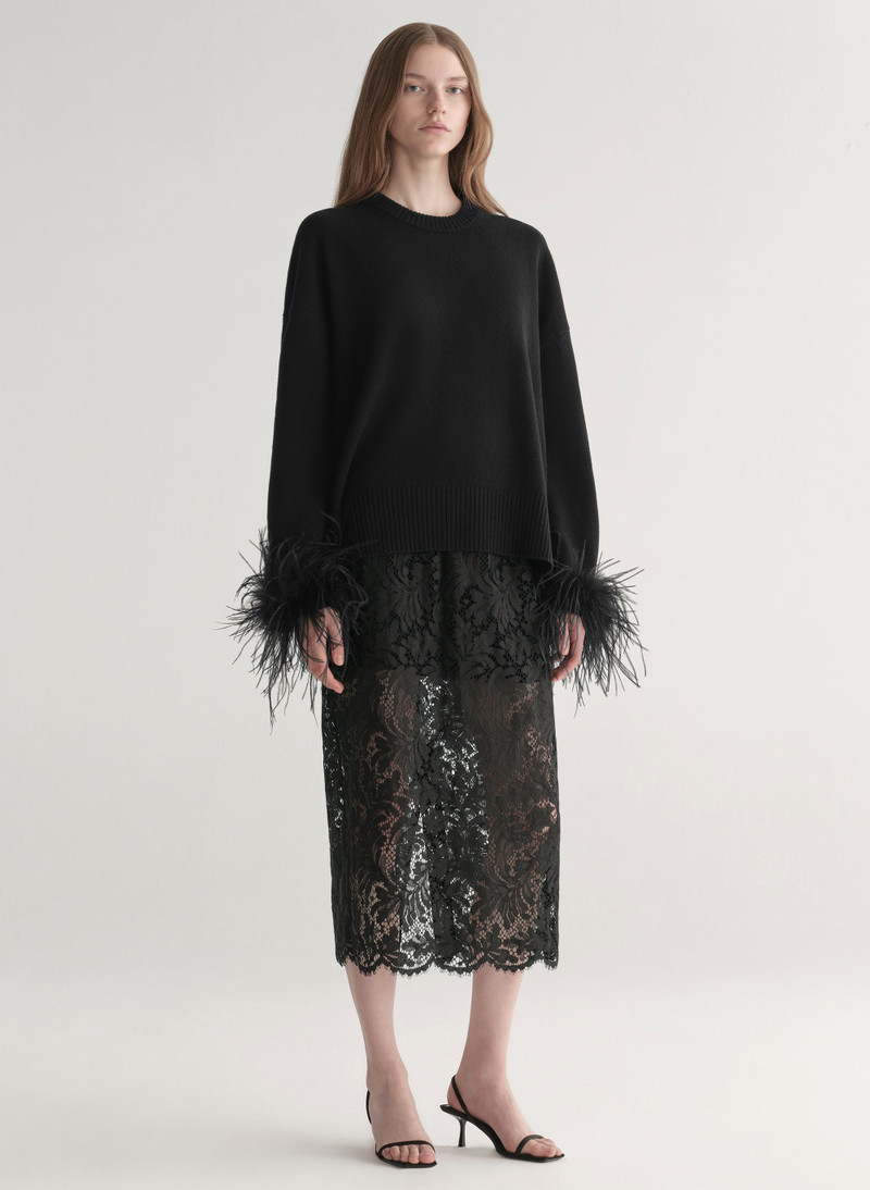 Wilda Feather Trimmed Sweater 4