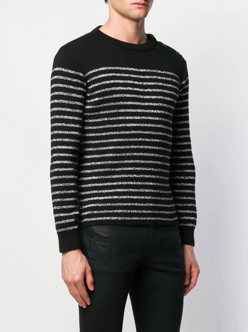 horizontal-stripe jumper - 3