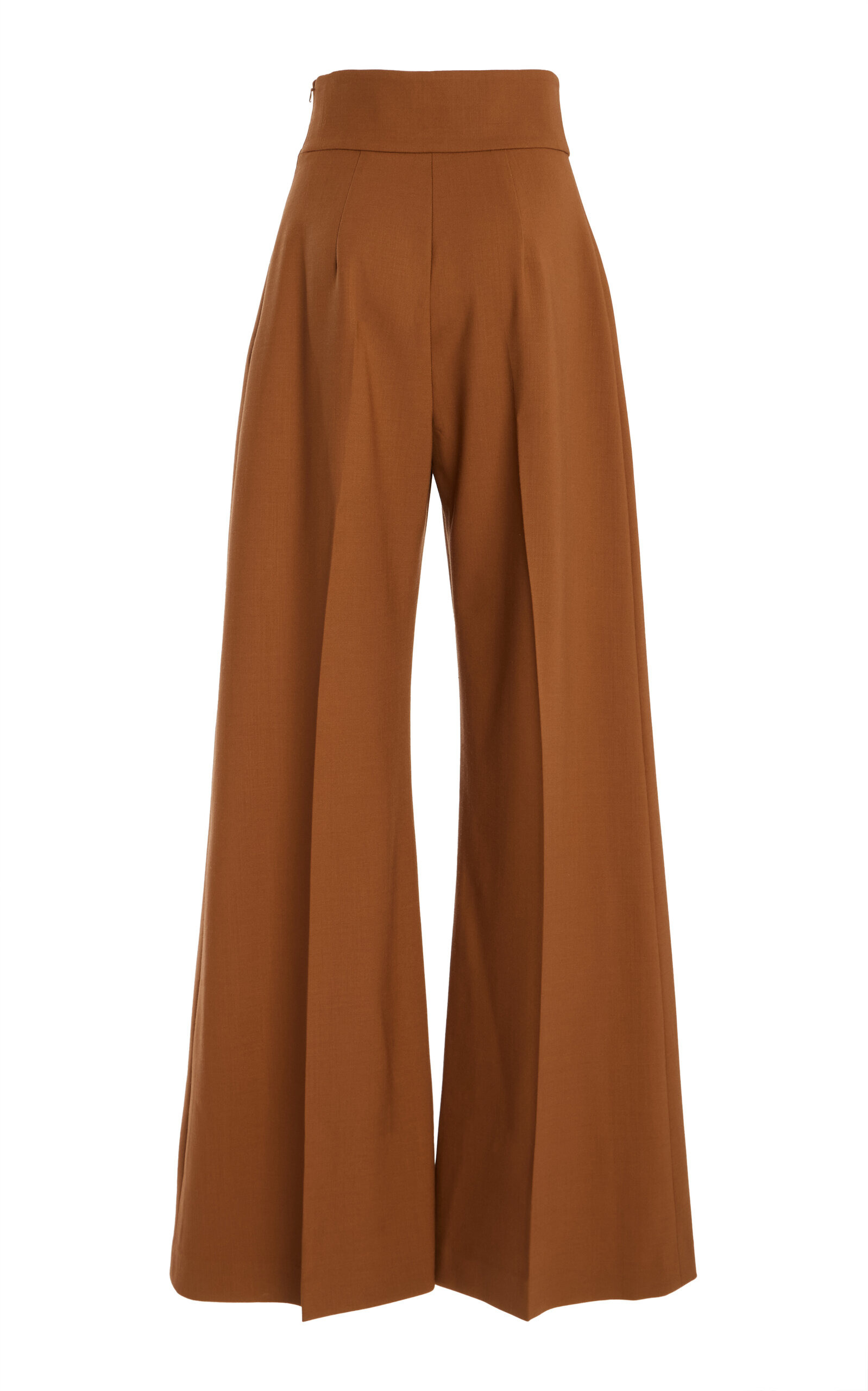 Diane High-Rise Wool Wide-Leg Pants brown - 5