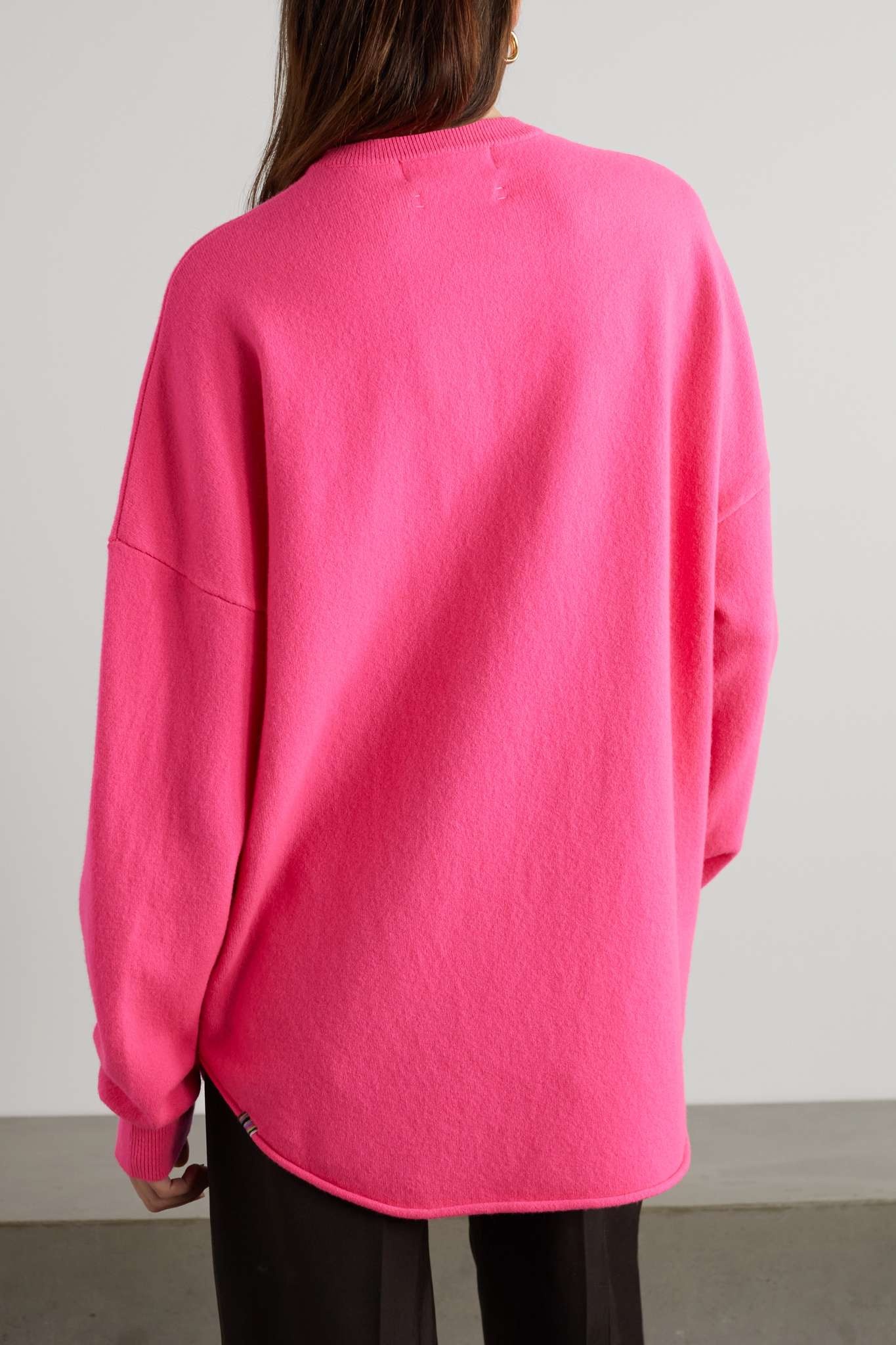 N°53 Crew Hop neon cashmere-blend sweater - 4