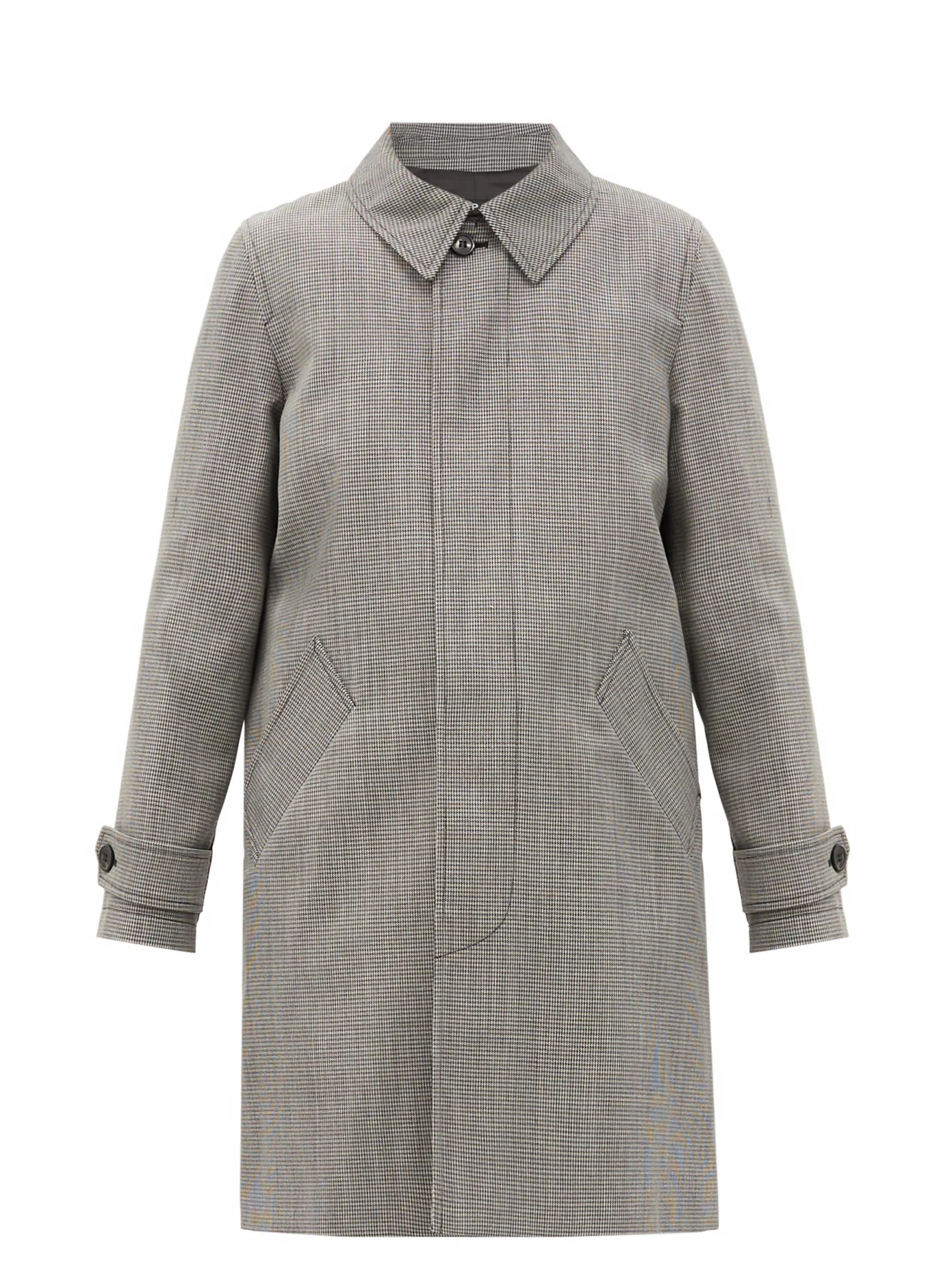 Dinard houndstooth-checked twill coat - 1