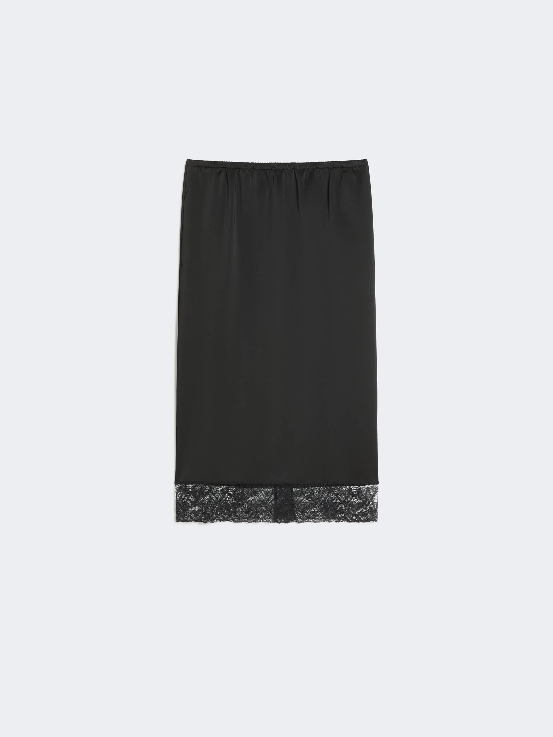 DIORAMA Washed satin skirt - BLACK - 1