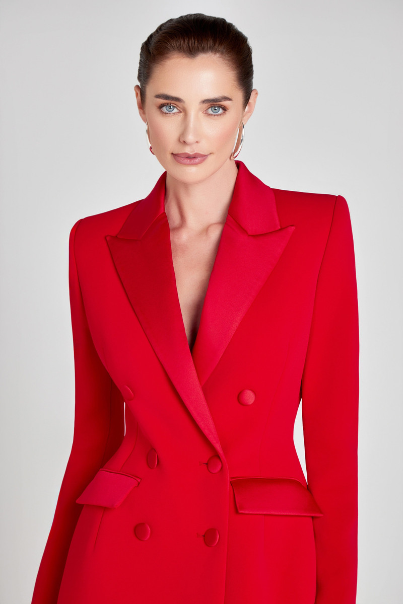 Monica Red Blazer Dress 5
