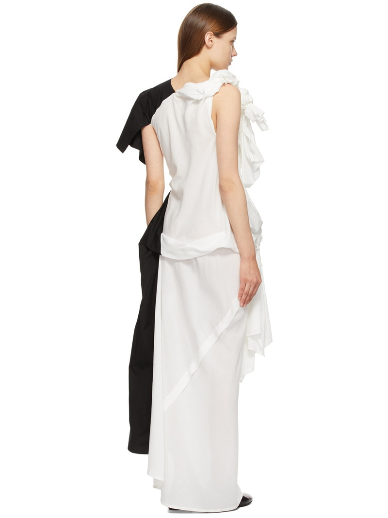 White & Black Left Body Dress 3