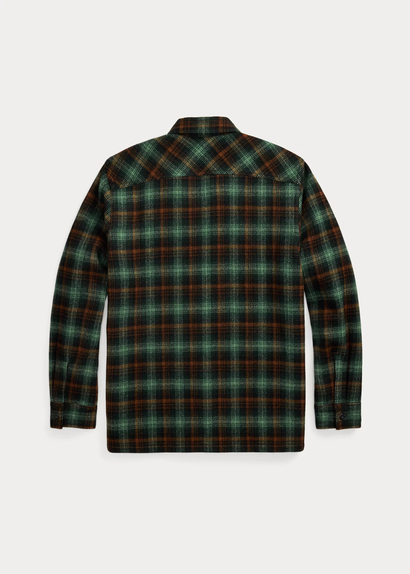 RRL by Ralph Lauren Plaid Wool Twill Overshirt outlook