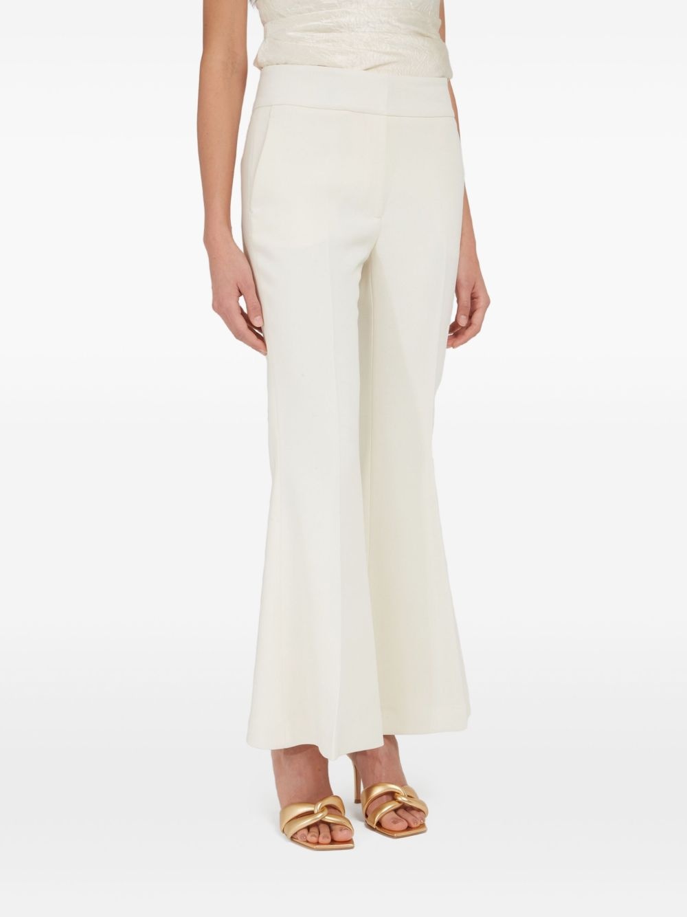 wool flared trousers - 2