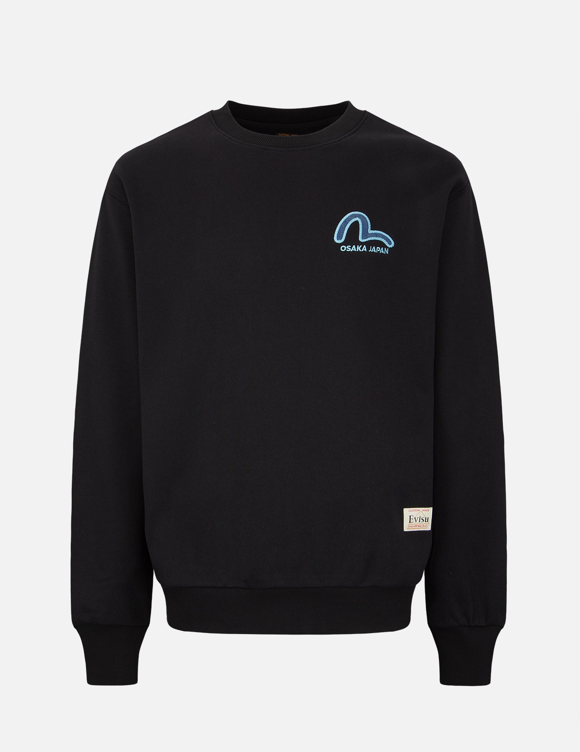 KAMON LOGO DENIM APPLIQUÉ SWEATSHIRT - 1