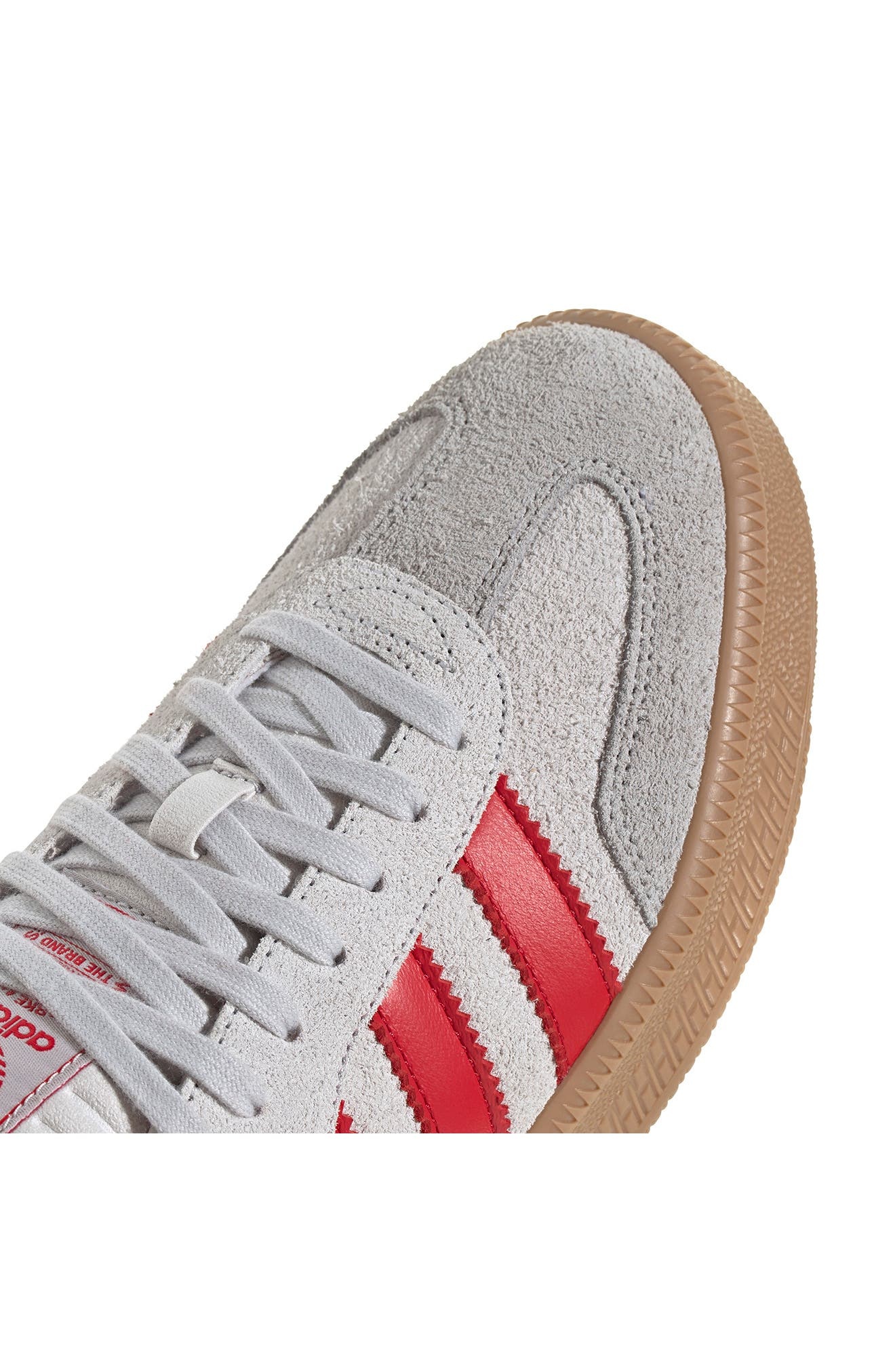 adidas Gender Inclusive Samba XLG Sneaker in Grey/Better Scarlet/Gum at Nordstrom - 8