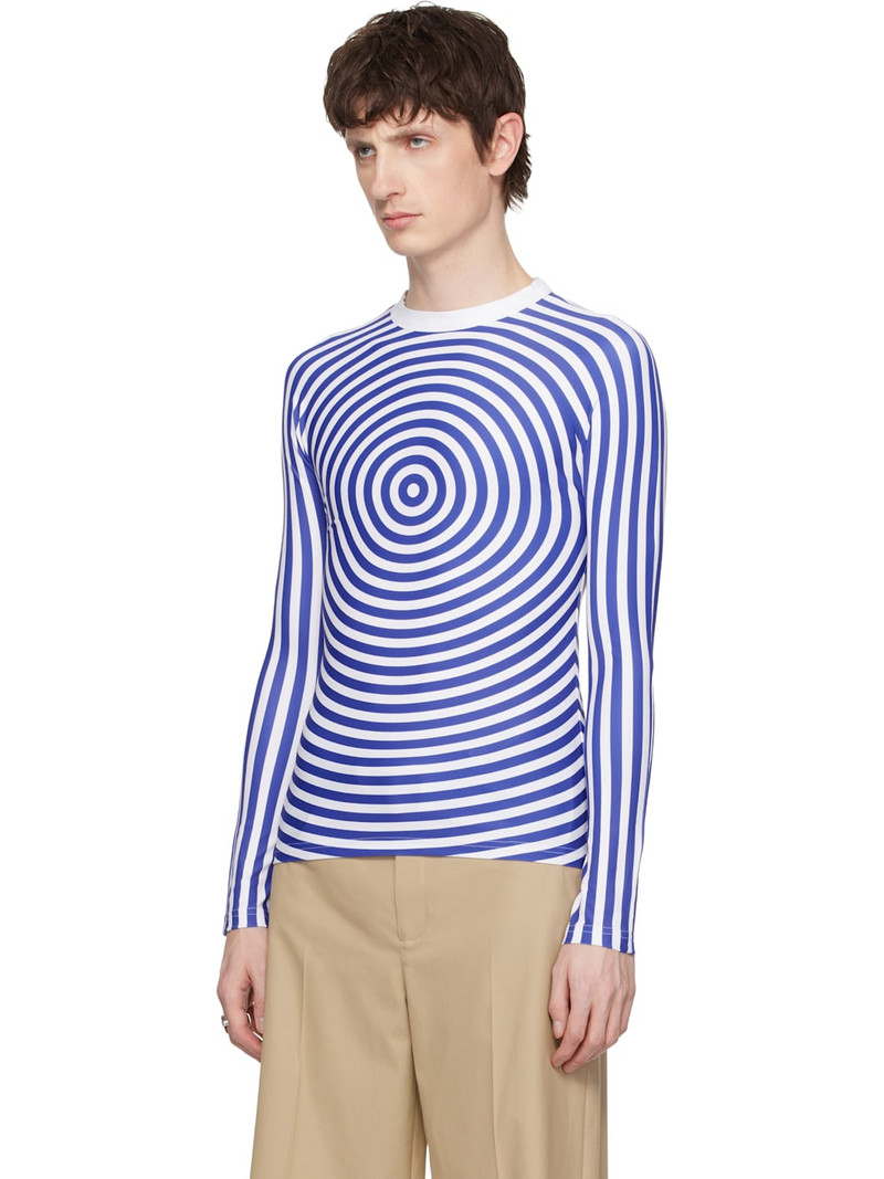 Jean Paul Gaultier Blue & White 'The Blue Target' T-shirt outlook