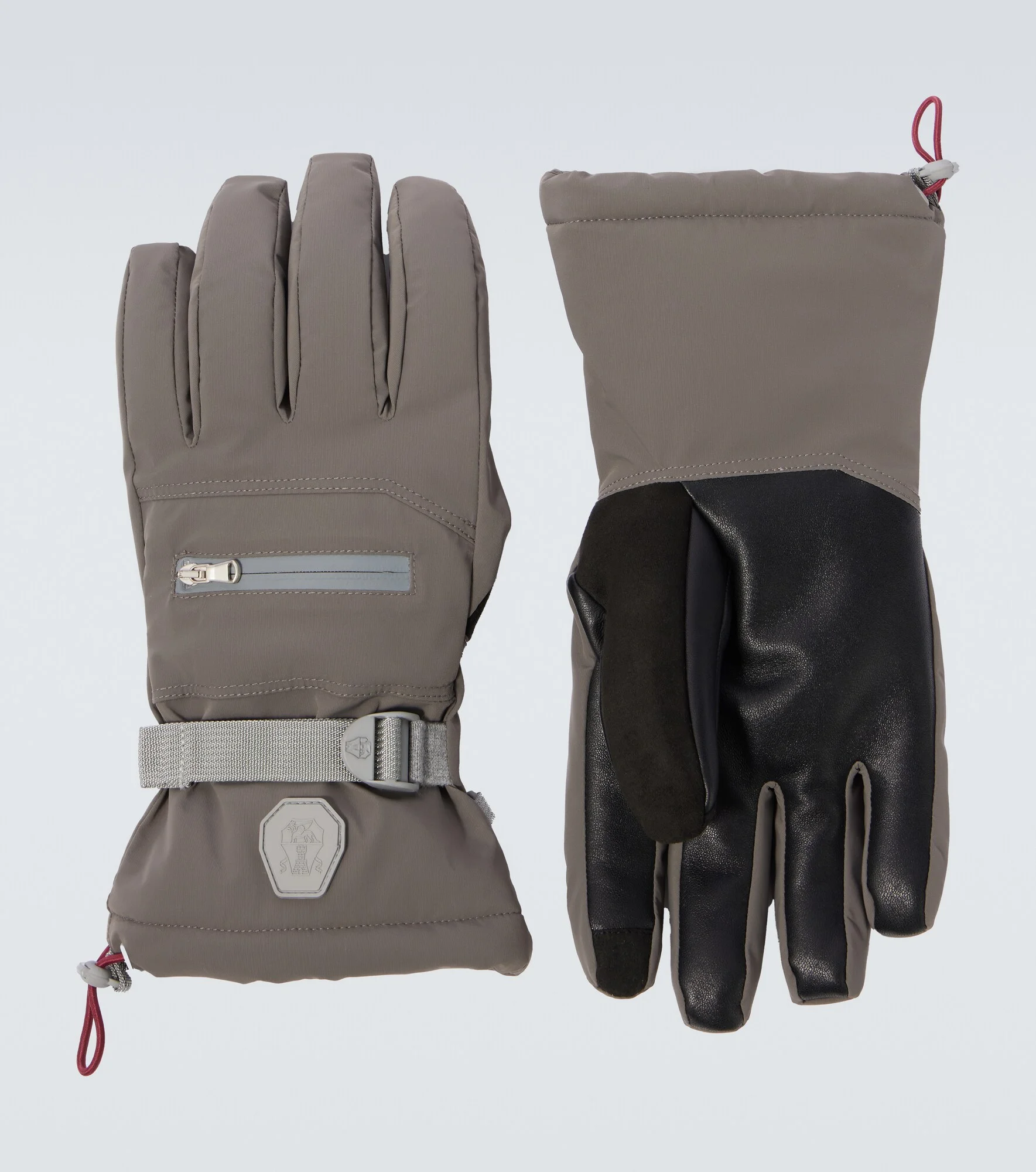 Leather-trimmed ski gloves - 1